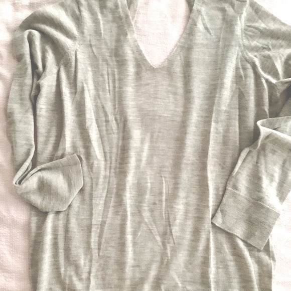 EILEEN FISHER The Fisher Project Open Back Royal Alpaca V-Neck Sweater Size M - Picture 5 of 8